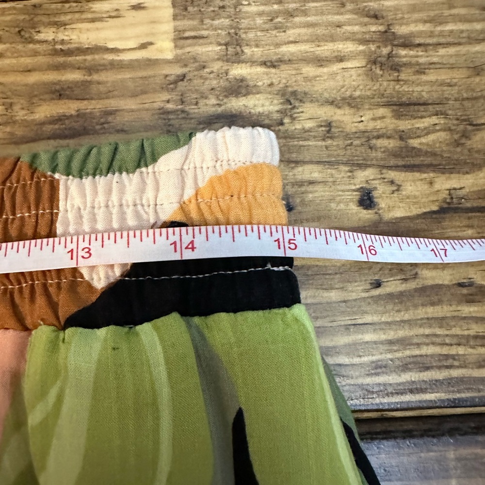 LOFT Palm Smocked Midi Skirt Medium - Picture 5 of 7